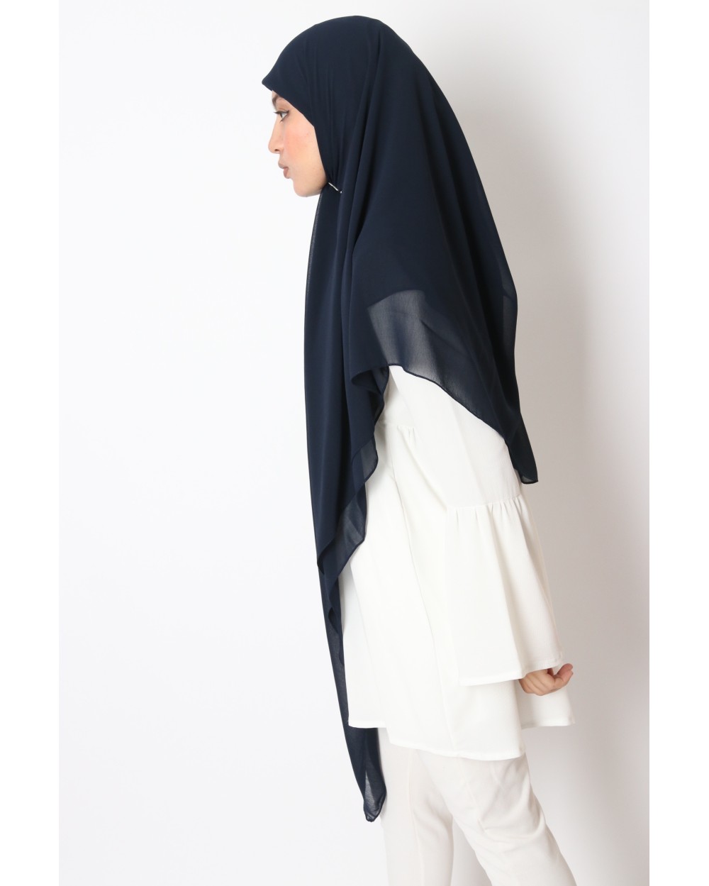 Hijab mousseline carré Nissa 150cm