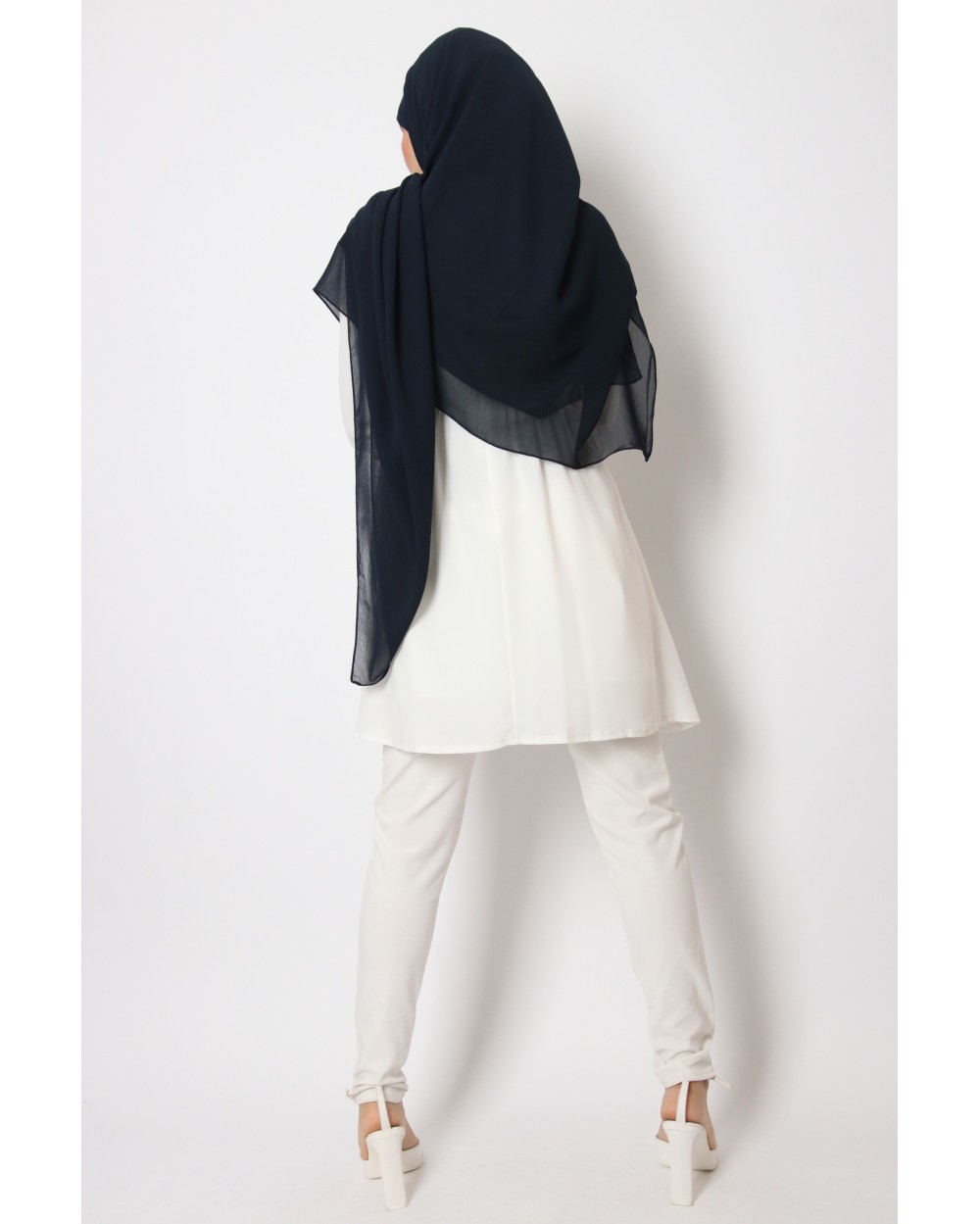 Hijab mousseline carré Nissa 150cm