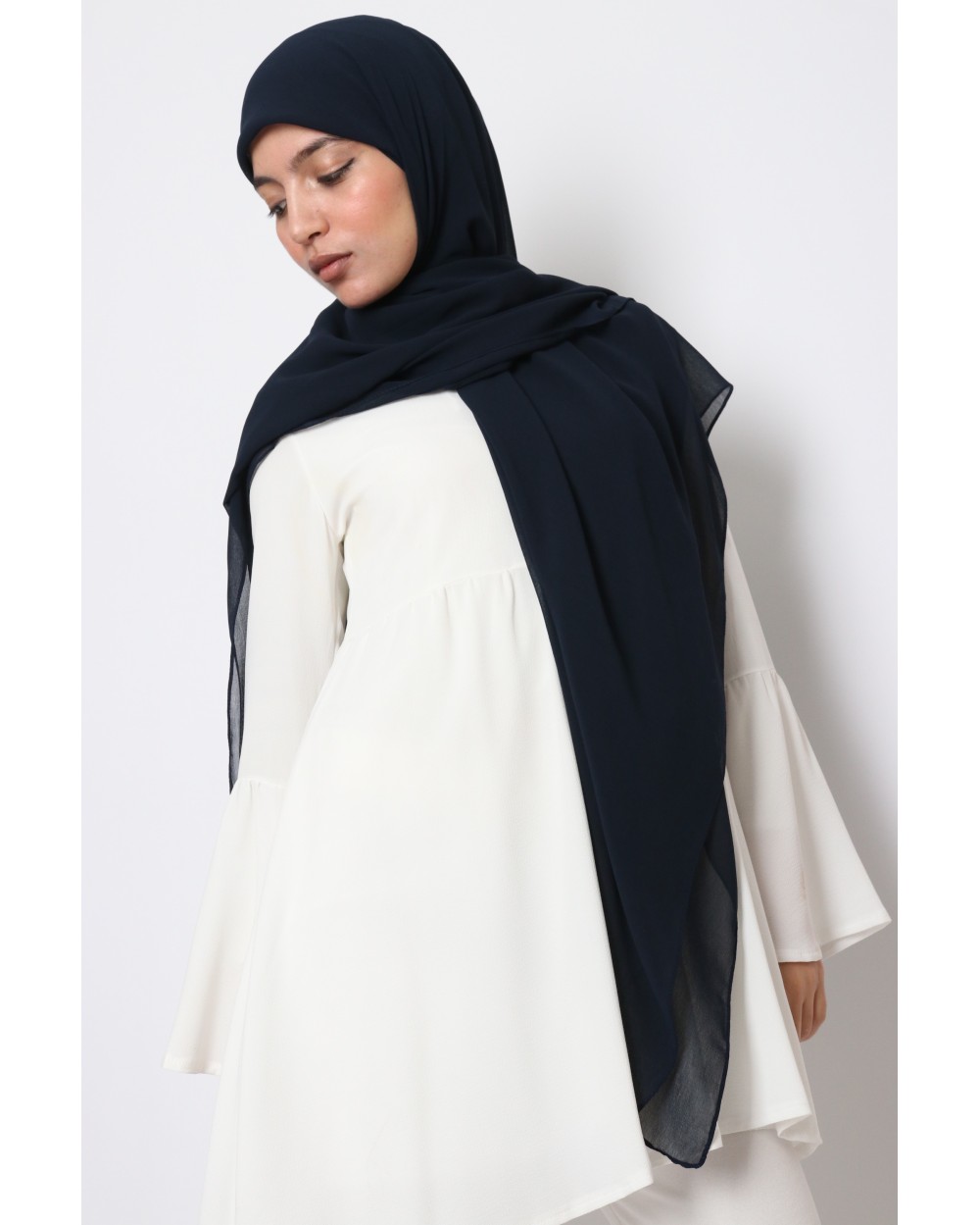 Hijab mousseline carré Nissa 150cm