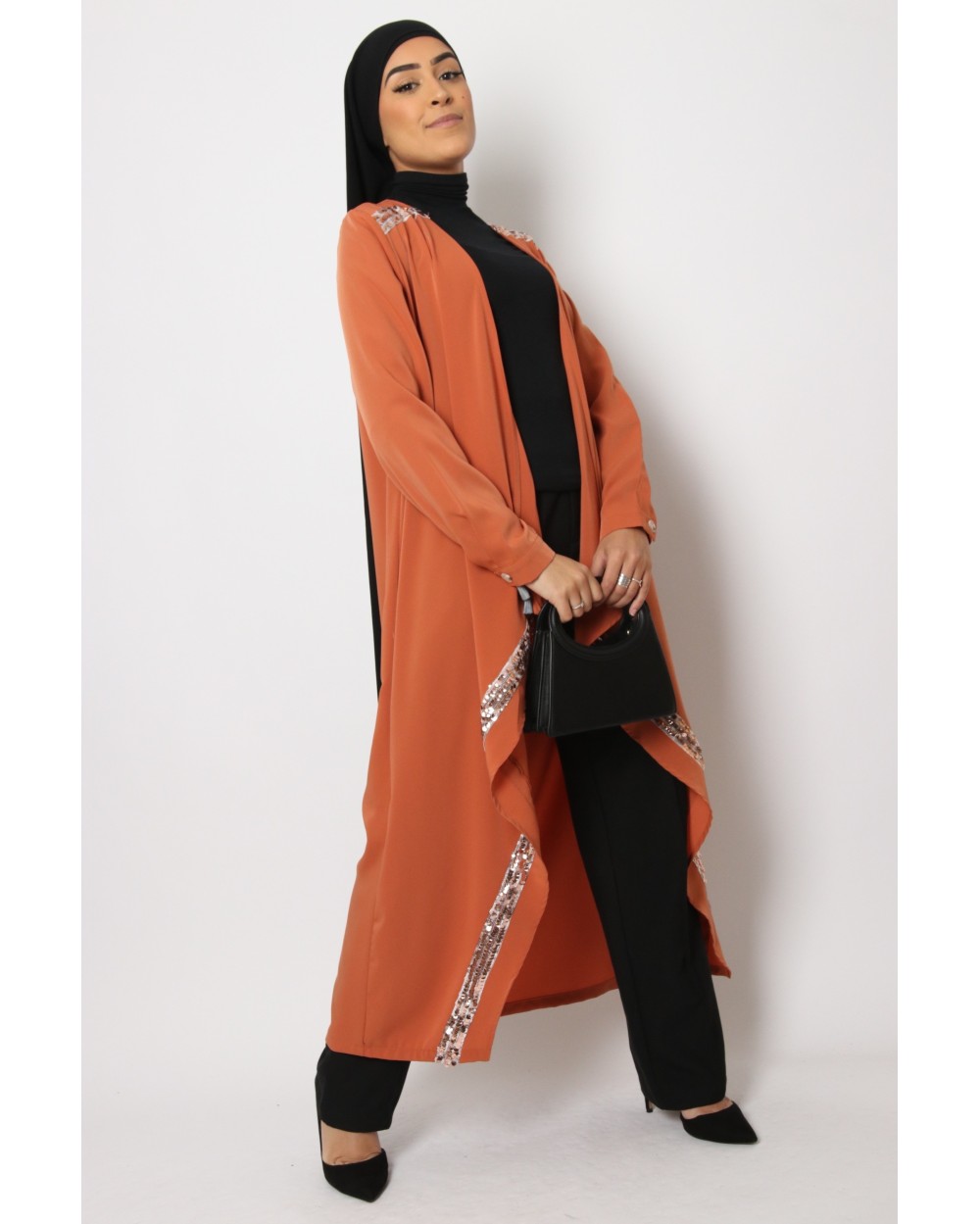 Kimono Khawla asymétrique sequin