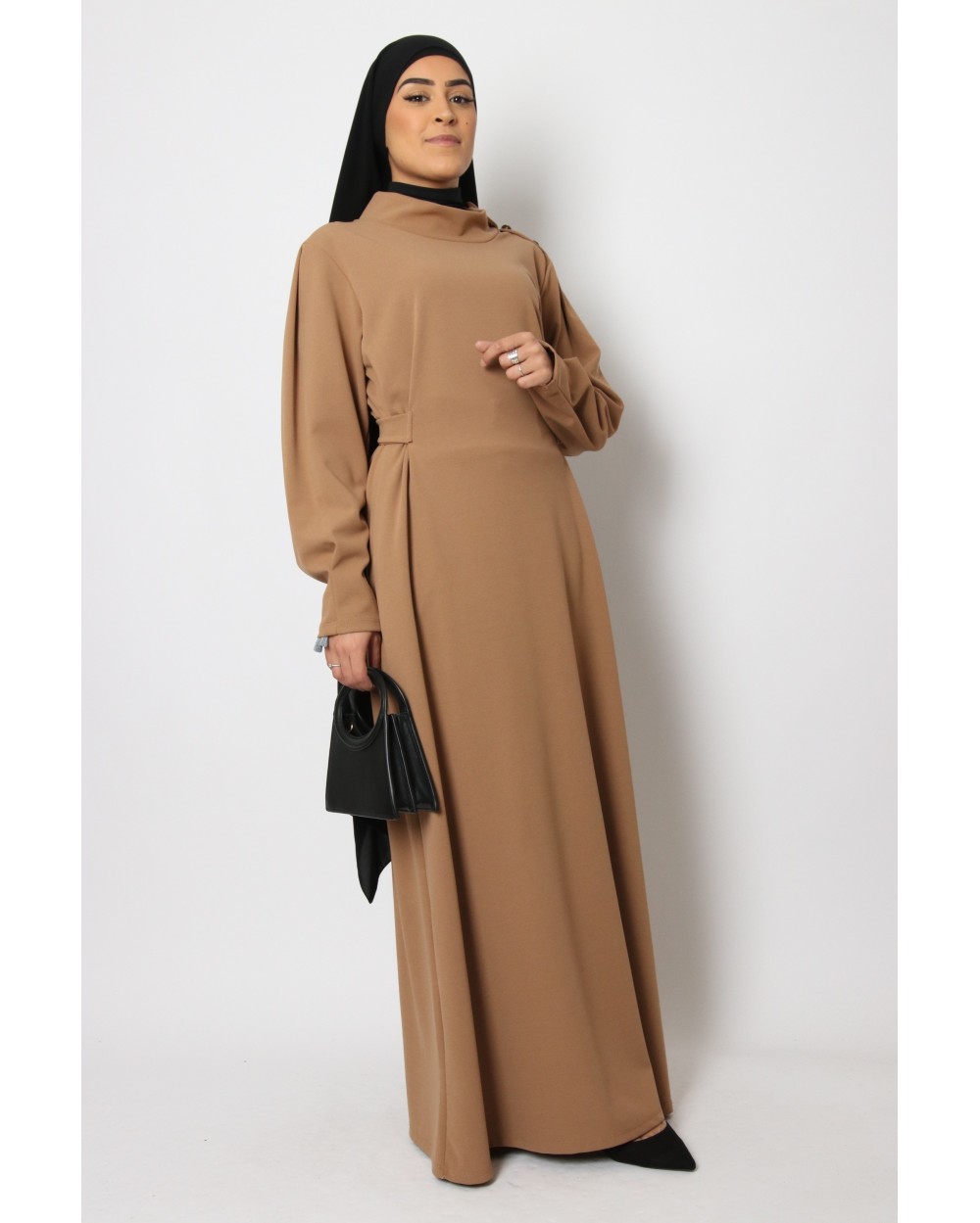 Robe longue MARJANE Col montant large