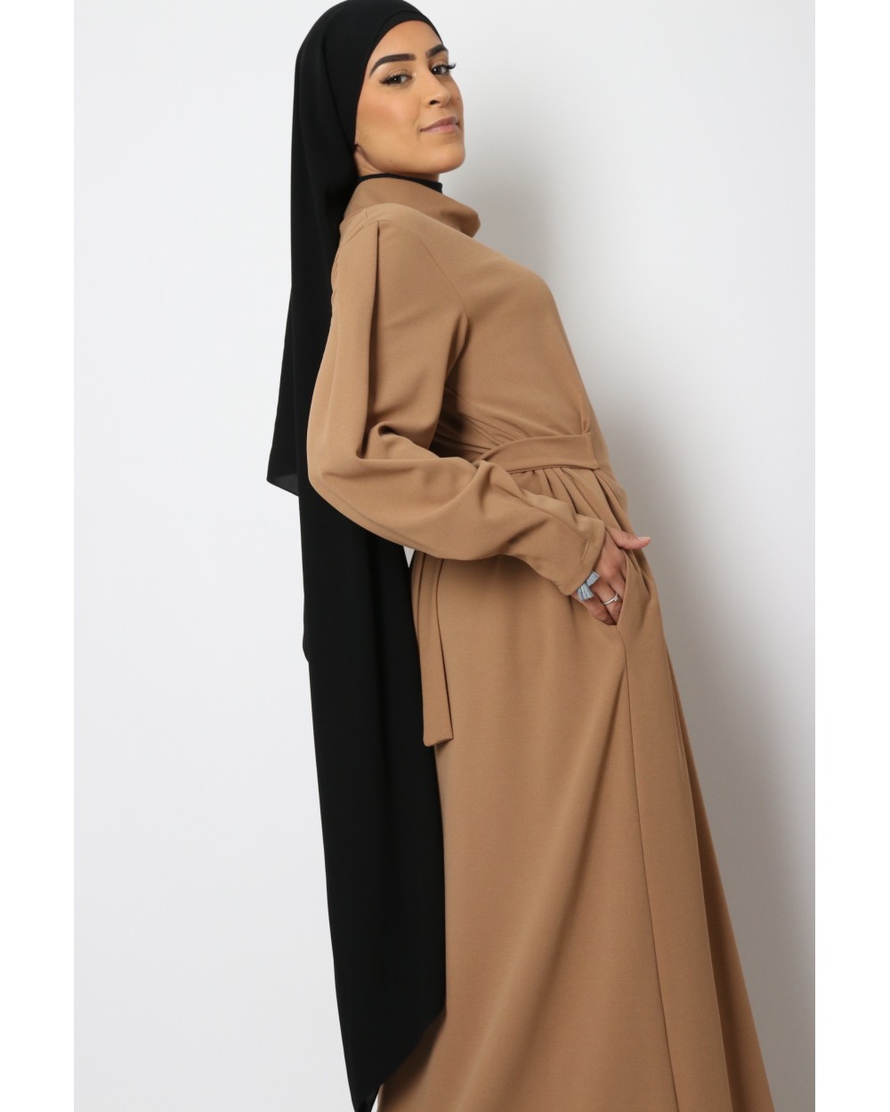 Long dress MARJANE Wide collar