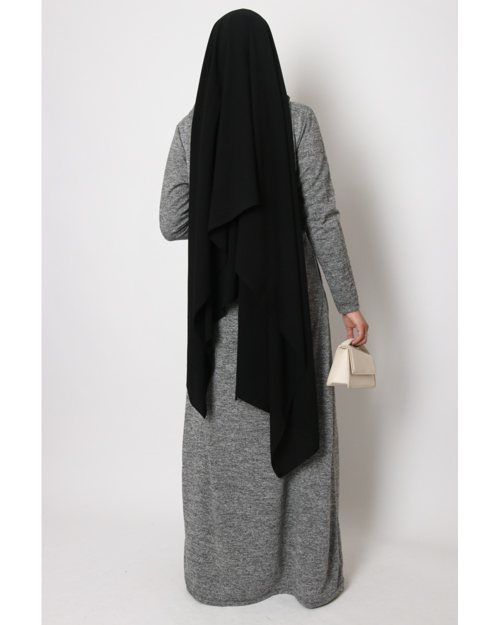 Beaded zip-off dress with hood