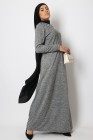 Beaded zip-off dress with hood