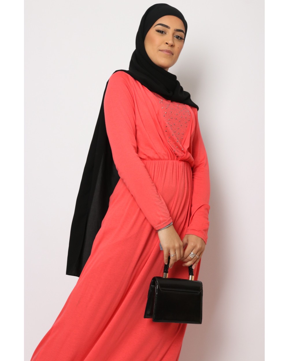 Long rhinestone dress