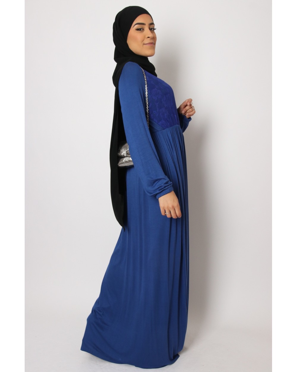 Robe longue dentelle