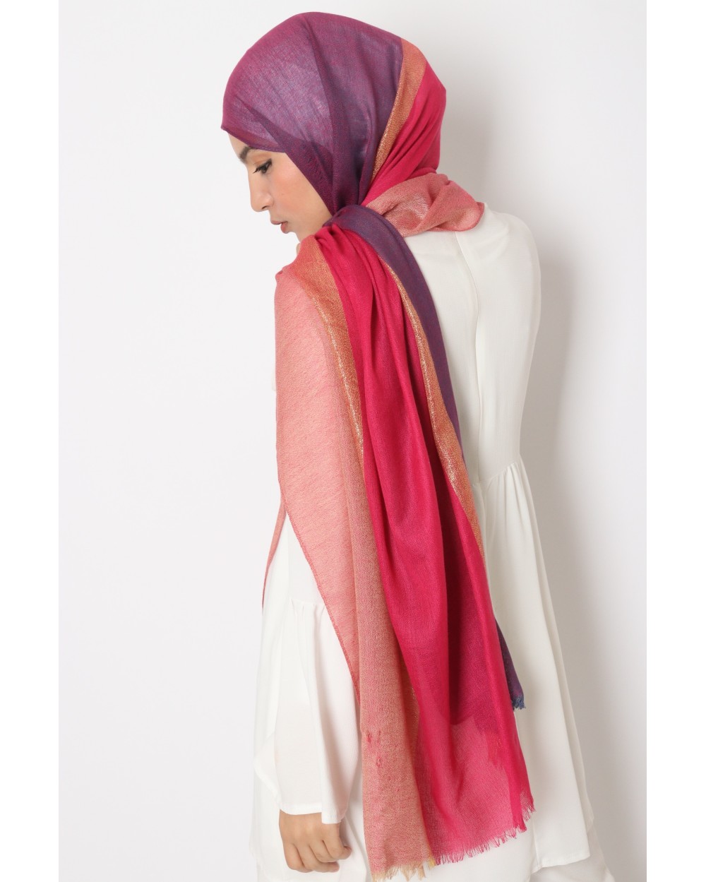 Hijab Tricolore pailleté