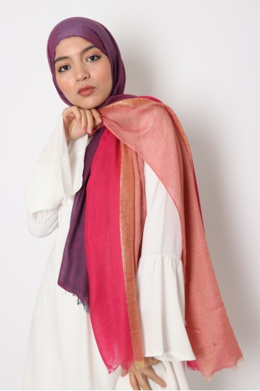 Spangled Three-colored hijab