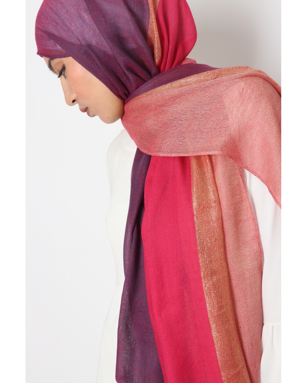 Spangled Three-colored hijab