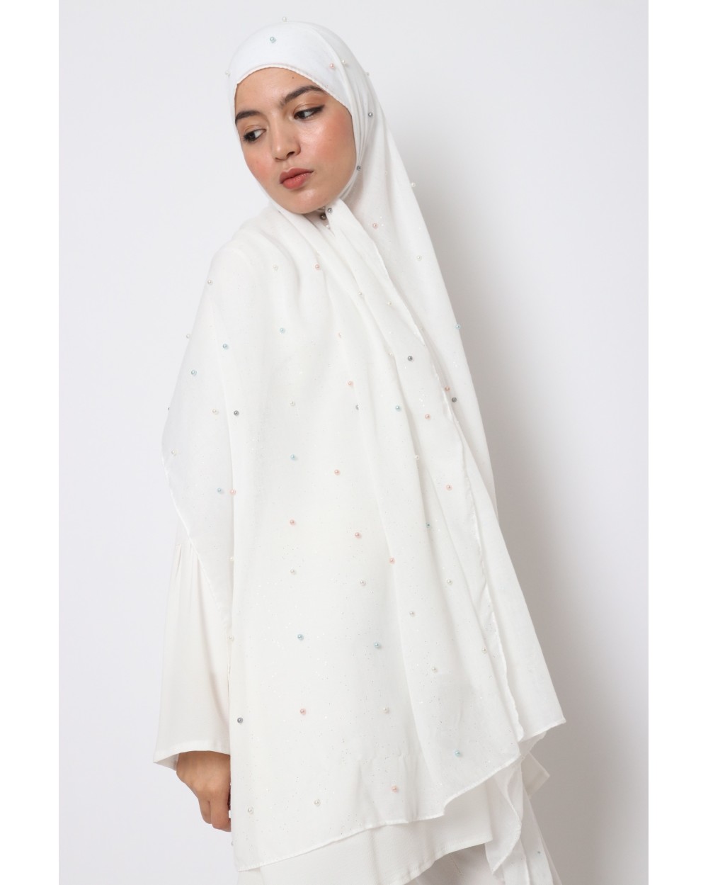 Maxi foulard SHAMY perles colorées et paillettes