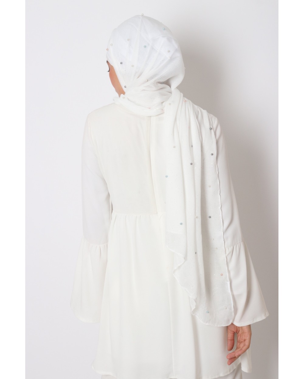 Maxi foulard SHAMY perles colorées et paillettes