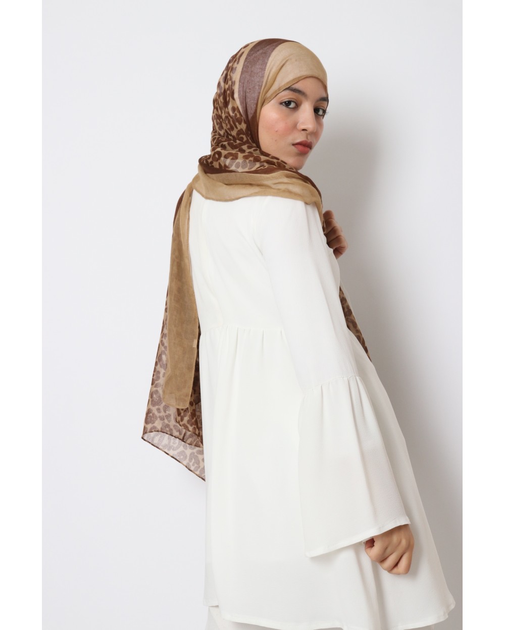 Maxi leopard print scarf