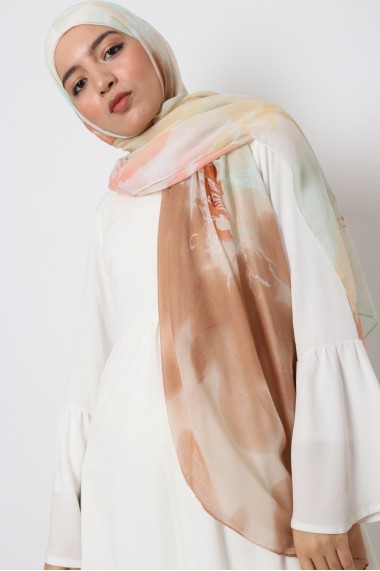 Rectangular printed hijab