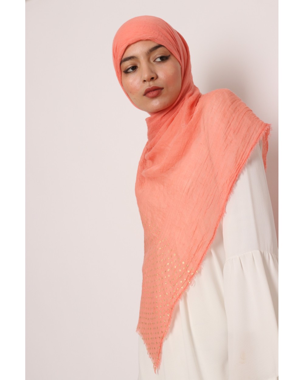 Maxi Hijab Pois dorés