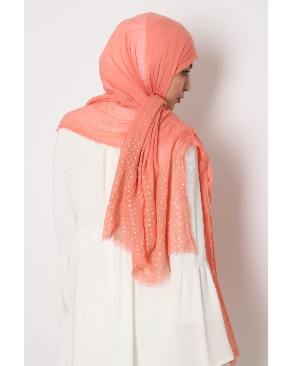 Maxi Hijab Pois dorés