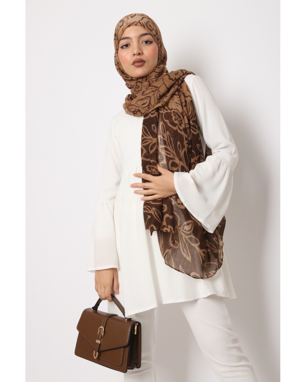 Maxi Hijab Flowers bi-color