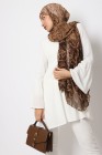 Maxi Hijab printed large flowers and bi-color