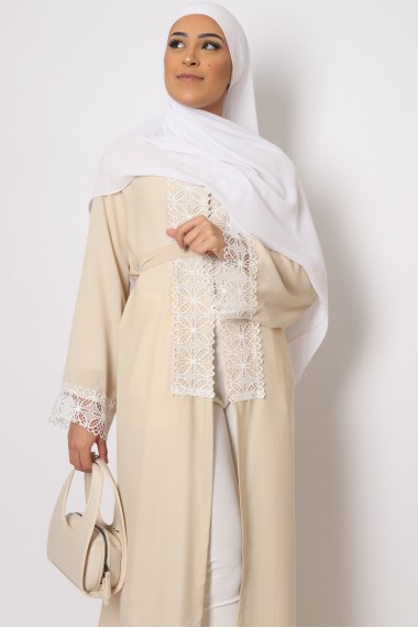 Kimono long Anya with white...