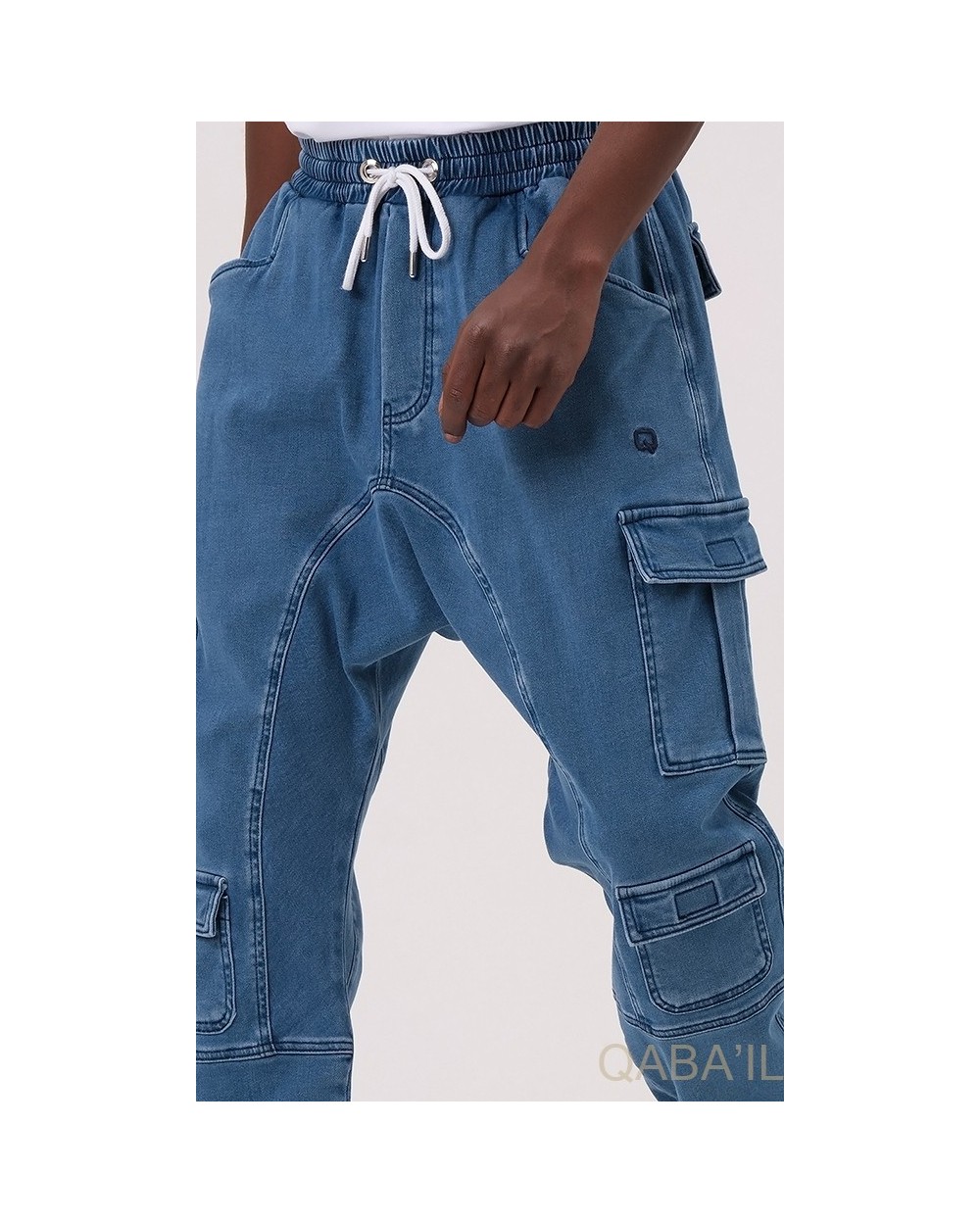 Stretch cargo harem pants Qaba'il