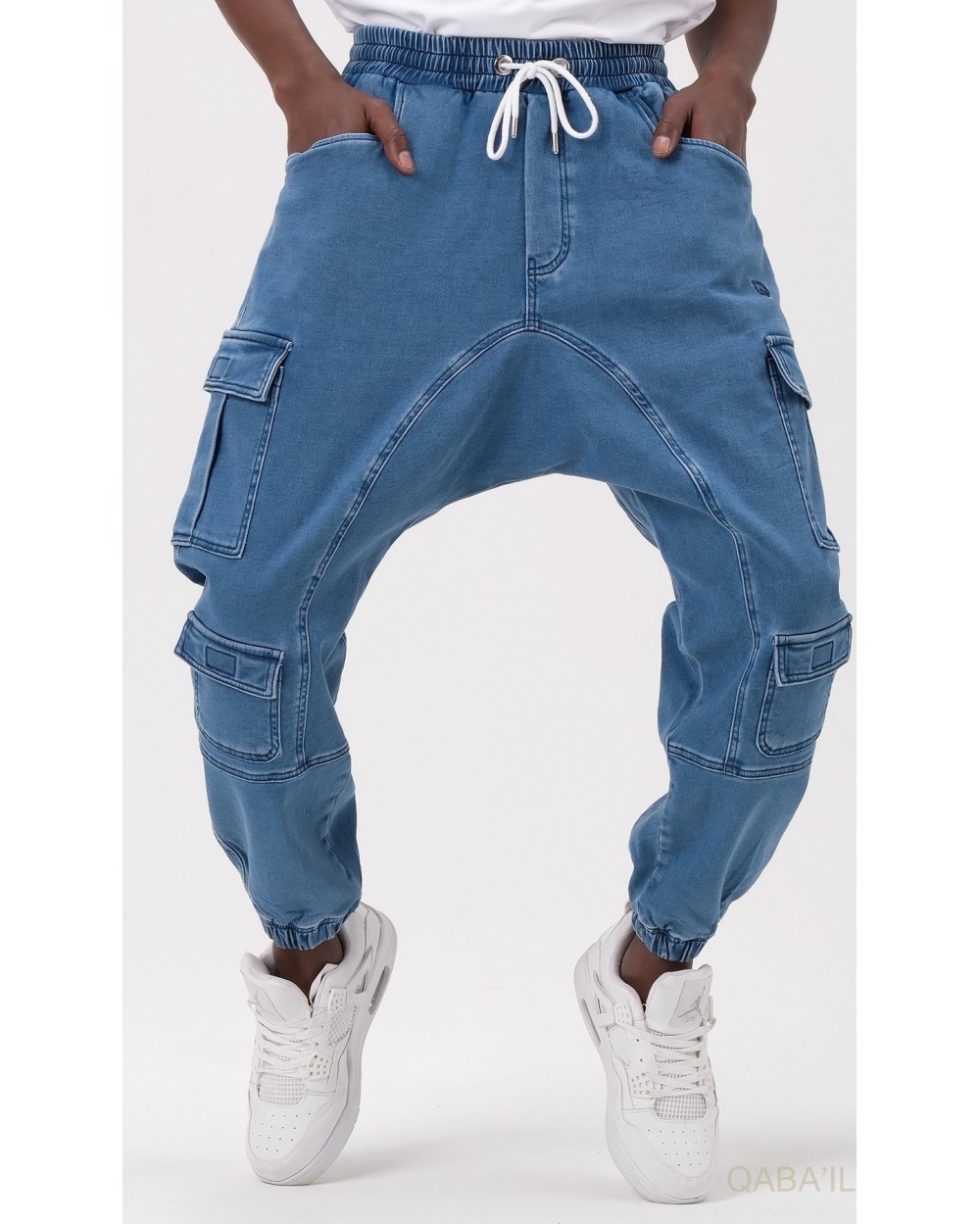 Stretch cargo harem pants Qaba'il