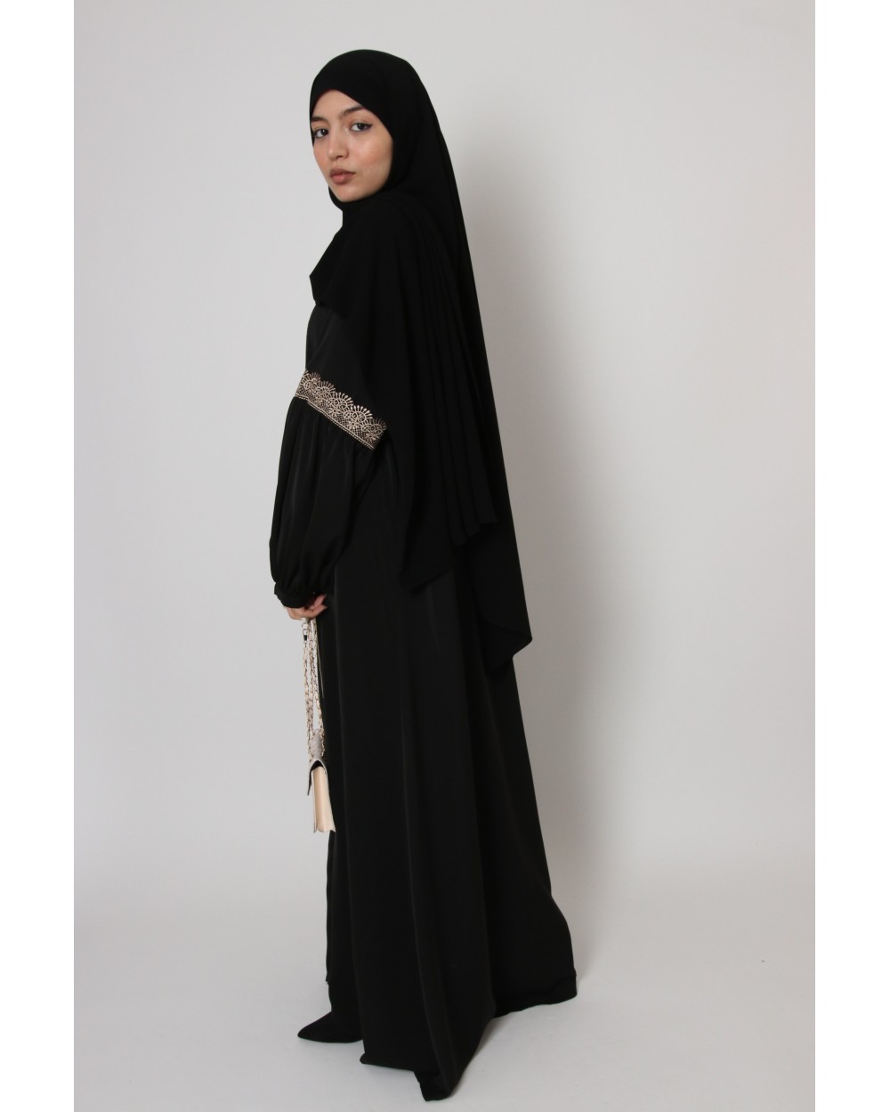 Robe longue abaya brodée Nayla