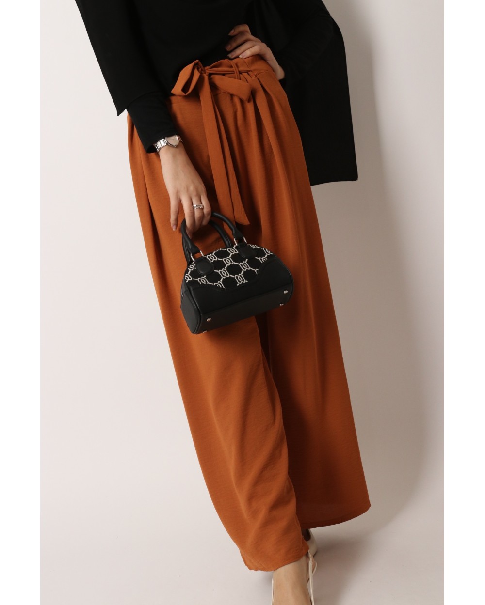 Pantalon en jazz avec ceinture