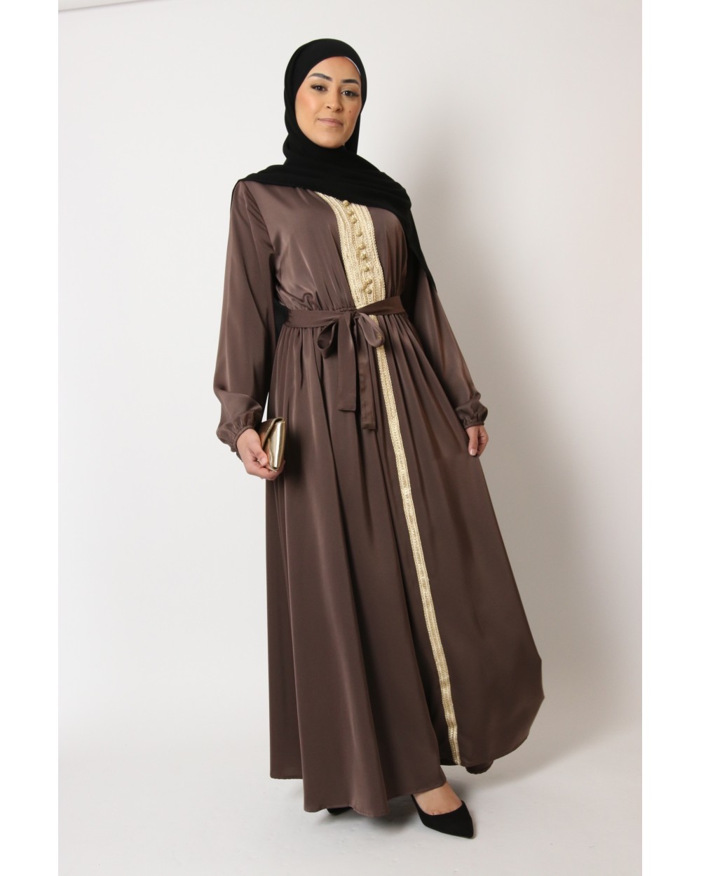 Abaya robe longue évasée Sfifa