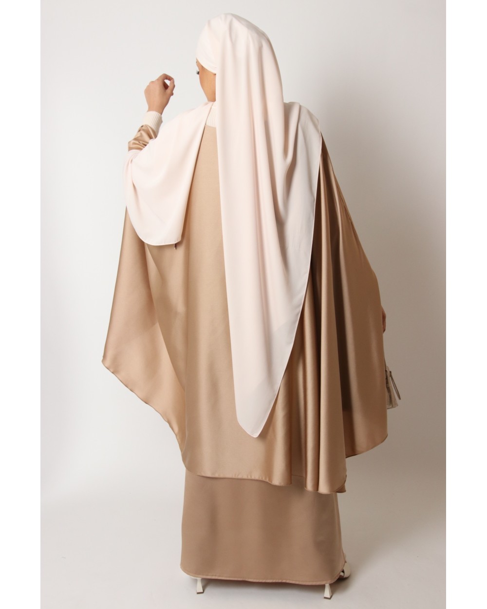 Satin skirt butterfly tunic set