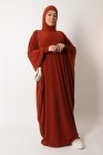 Integrated hooded butterfly abaya