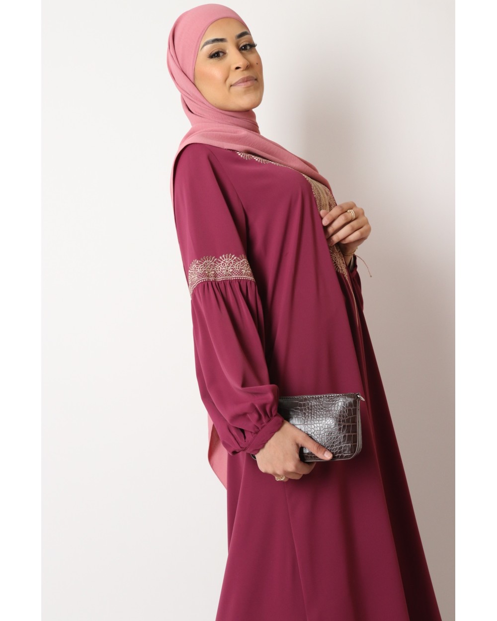 Robe longue abaya brodée Nayla