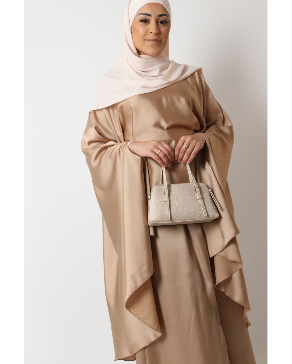 Satin skirt butterfly tunic set