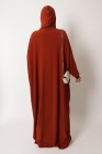 Integrated hooded butterfly abaya