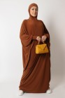 Integrated hooded butterfly abaya