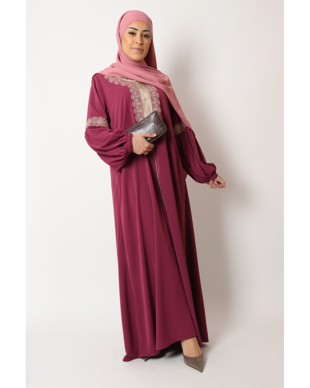 Nayla Embroidered Long Dress