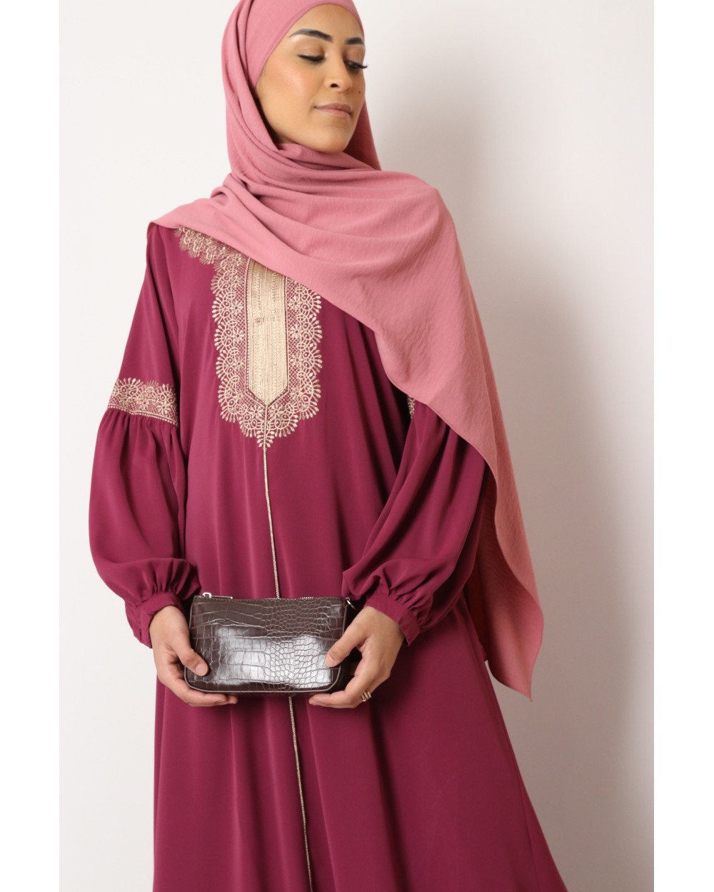 Robe longue abaya brodée Nayla
