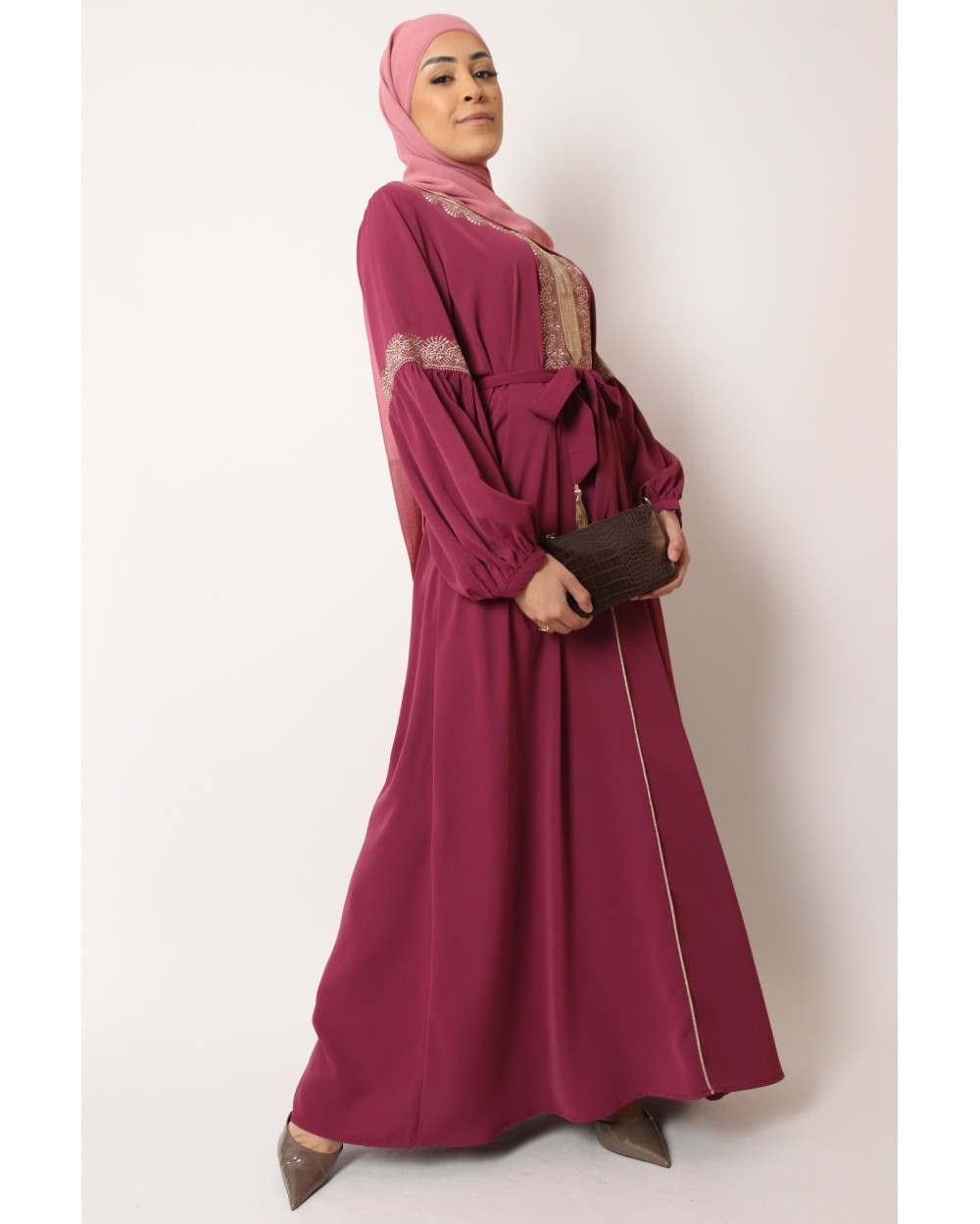 Nayla Embroidered Long Dress