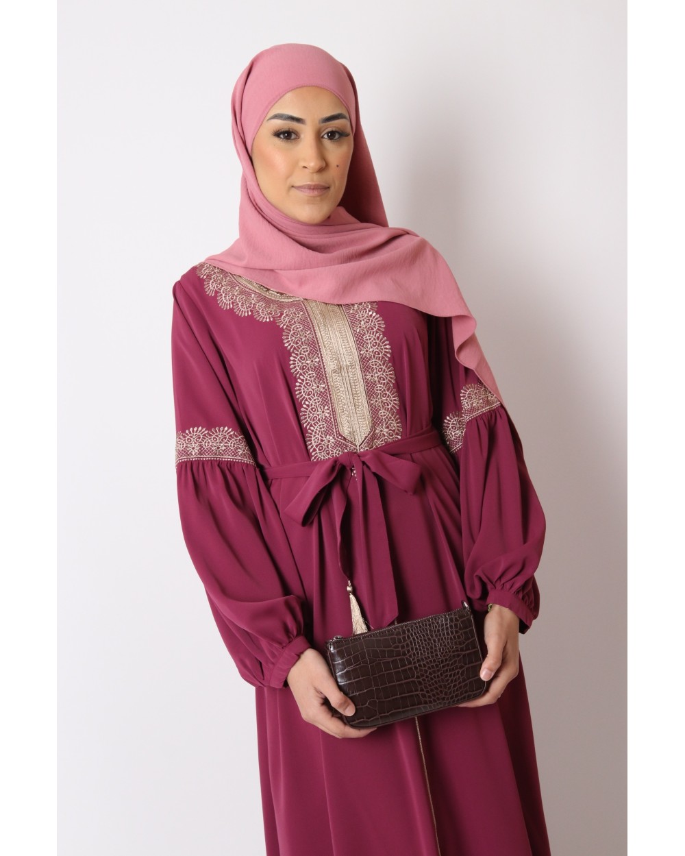 Robe longue abaya brodée Nayla