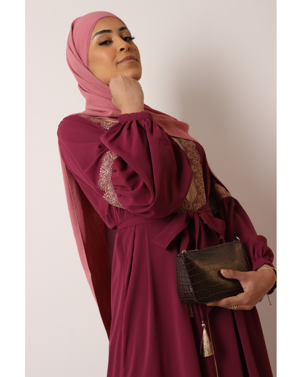 Nayla Embroidered Long Dress