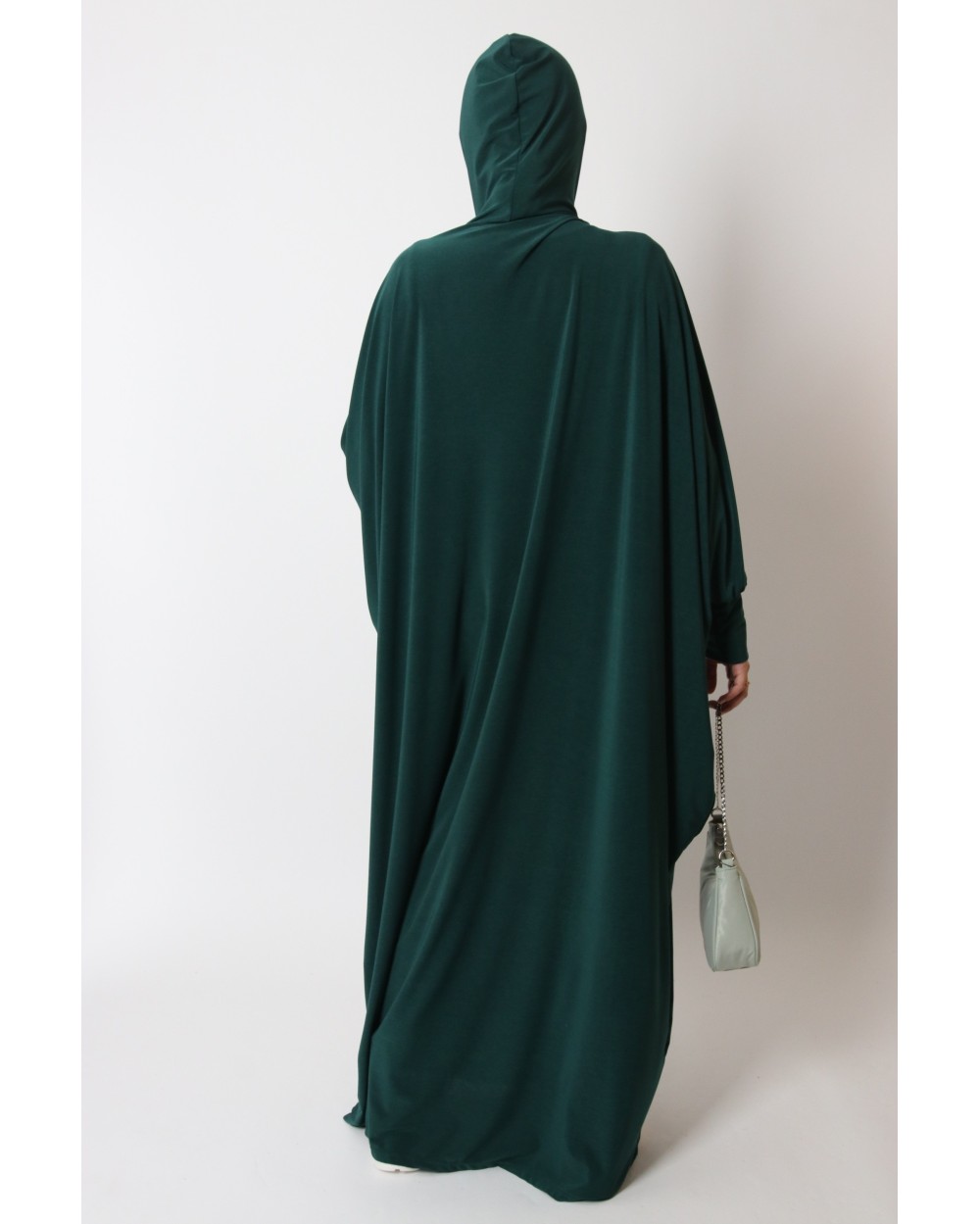 Integrated hooded butterfly abaya