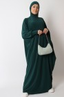 Integrated hooded butterfly abaya