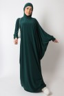 Integrated hooded butterfly abaya