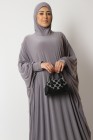 Integrated hooded butterfly abaya