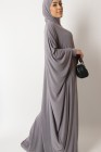 Integrated hooded butterfly abaya