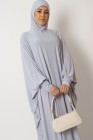 Integrated hooded butterfly abaya
