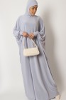 Integrated hooded butterfly abaya