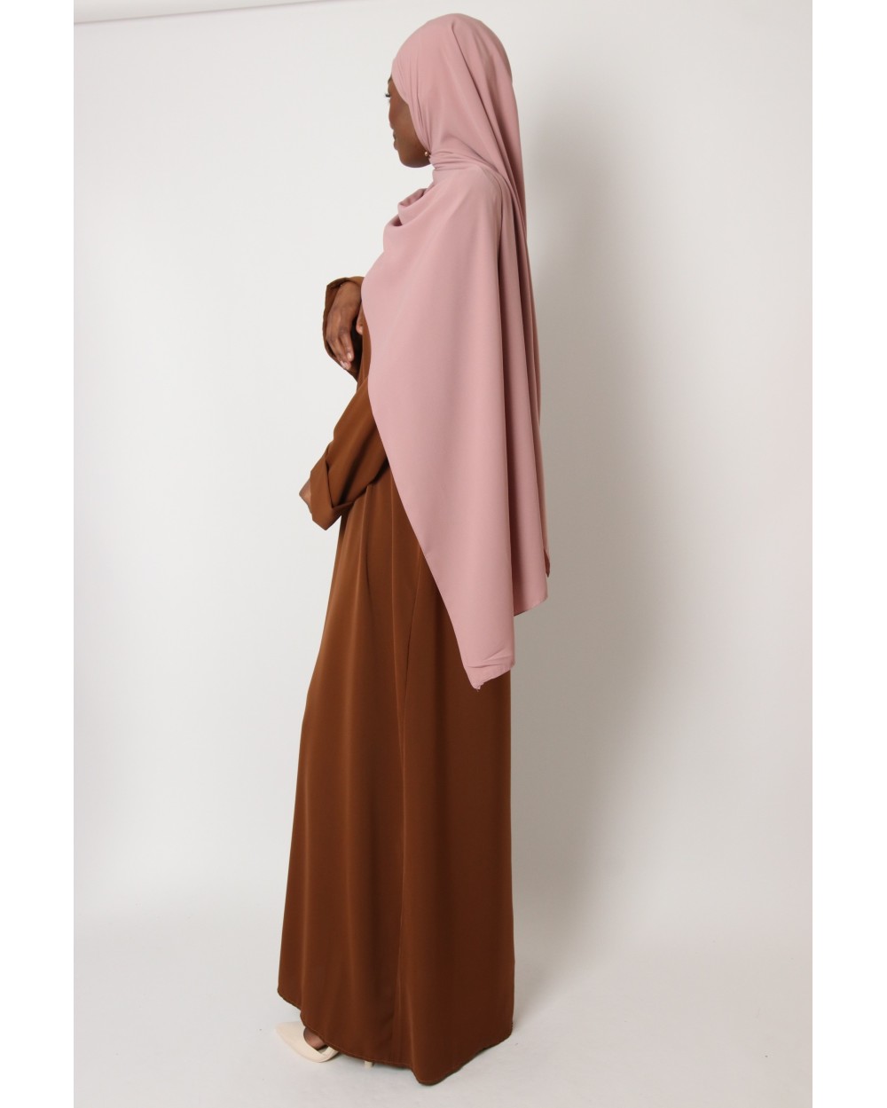 Tall Lapel Sleeve Abaya Plus Size