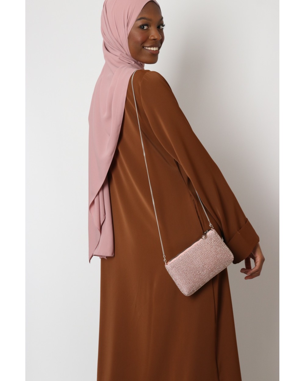 Abaya Antilia manches revers grande taille