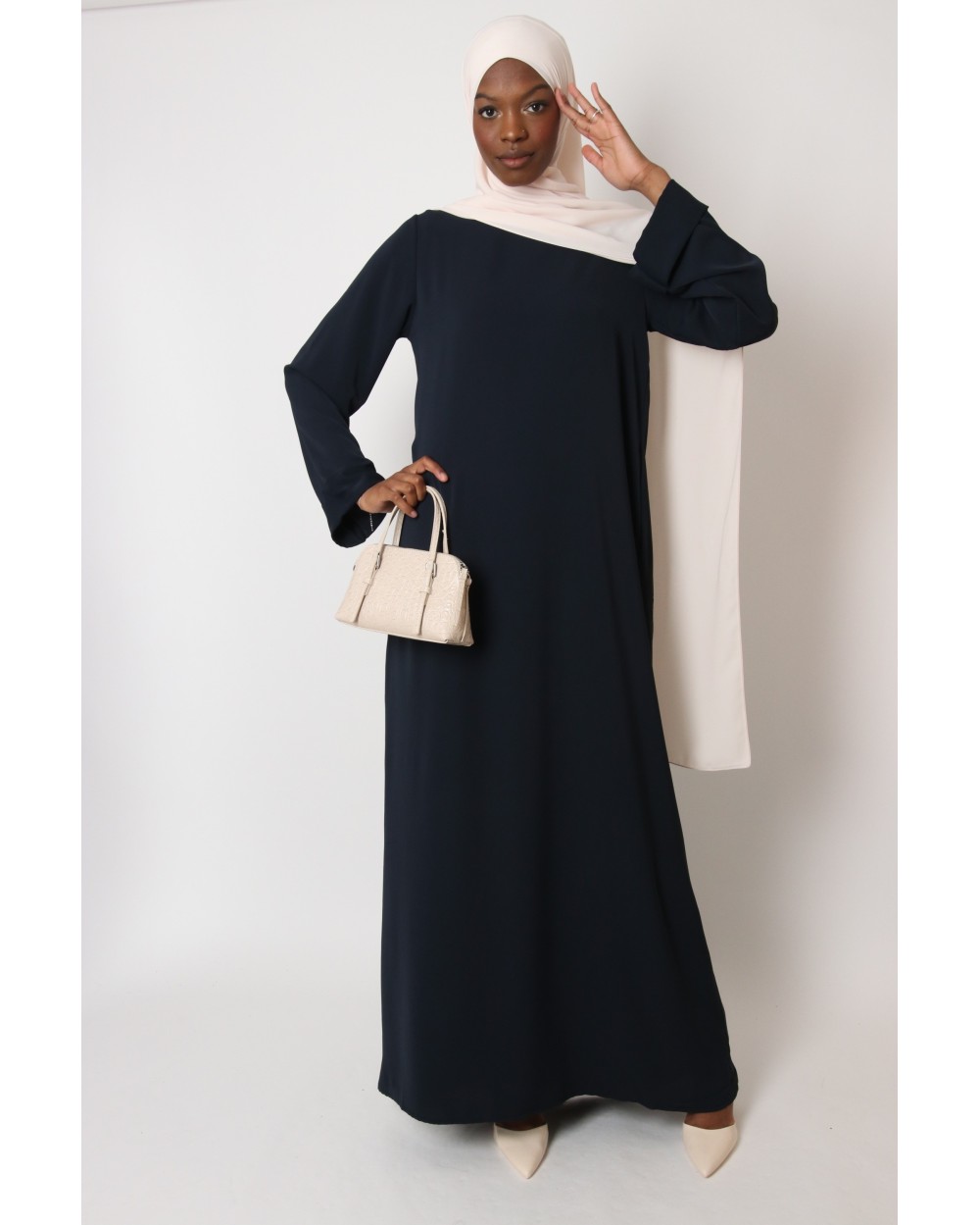 Abaya Antilia manches revers grande taille