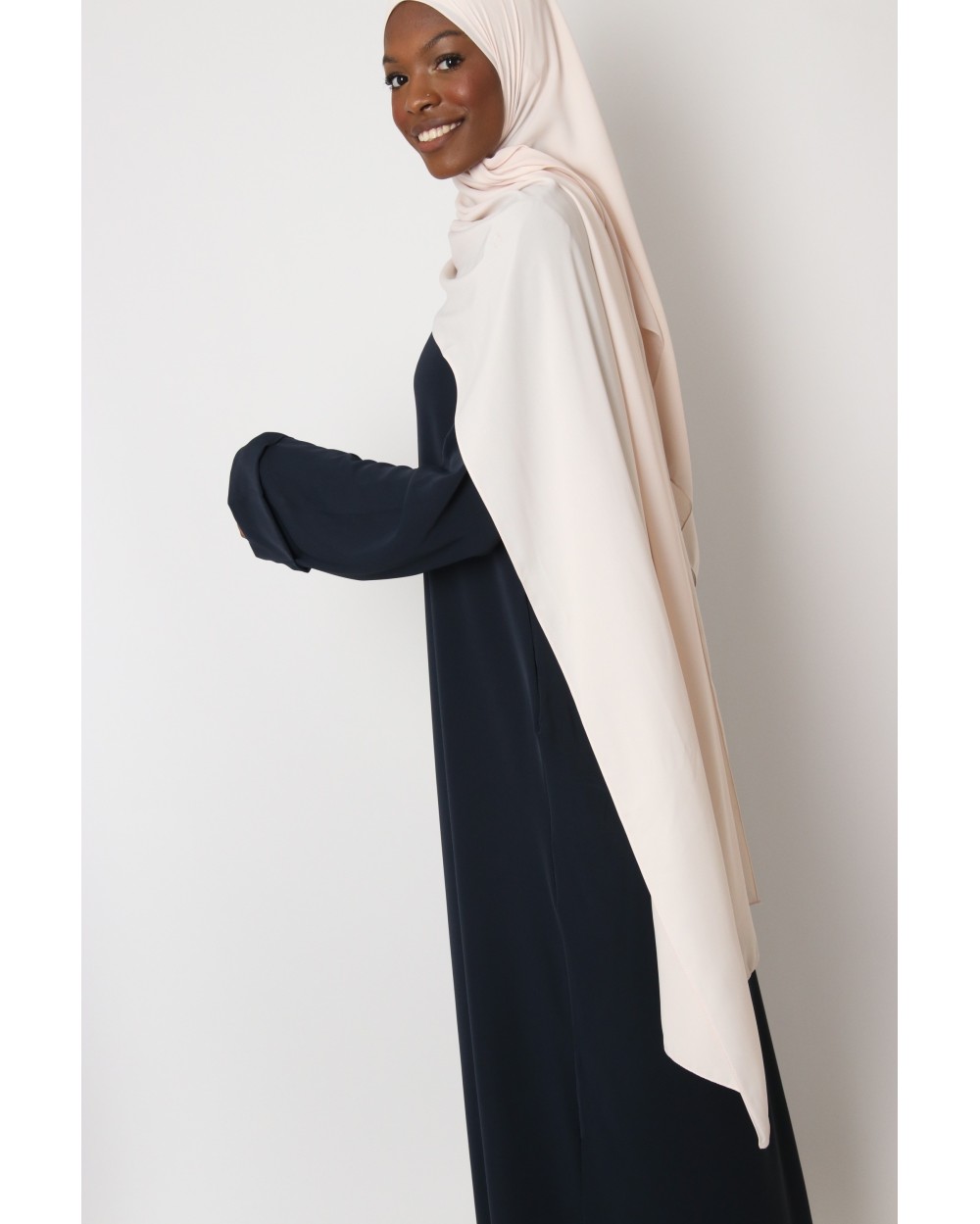 Tall Lapel Sleeve Abaya Plus Size