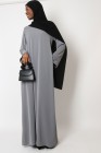 Abaya Antilia manches revers grande taille